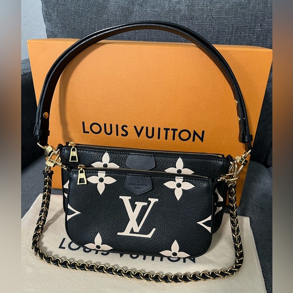 Louis Vuitton multi pochette accessories empreinte bicolor leather bag - Picture 1 of 7